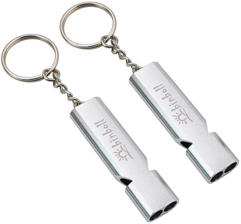 Binboll Double-Tube Whistle Aluminum Alloy Survival Whistle for Outdoor Needs Sports Referee Emergency - Image 1